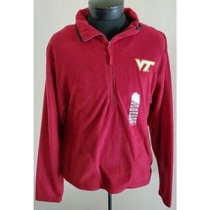 Vintage 90s Virginia Tech 1/4 Zip Fleece Sweater Jacket  - Size Small NWT